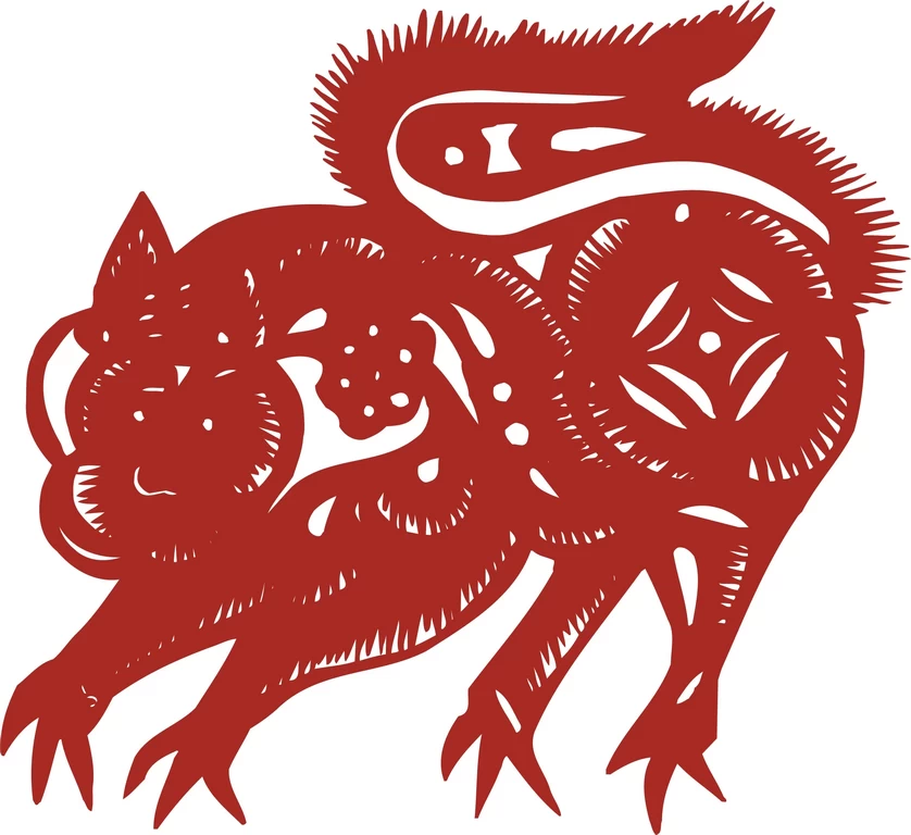 中国风中式传统喜庆民俗人物动物窗花剪纸插画边框AI矢量PNG素材【1345】